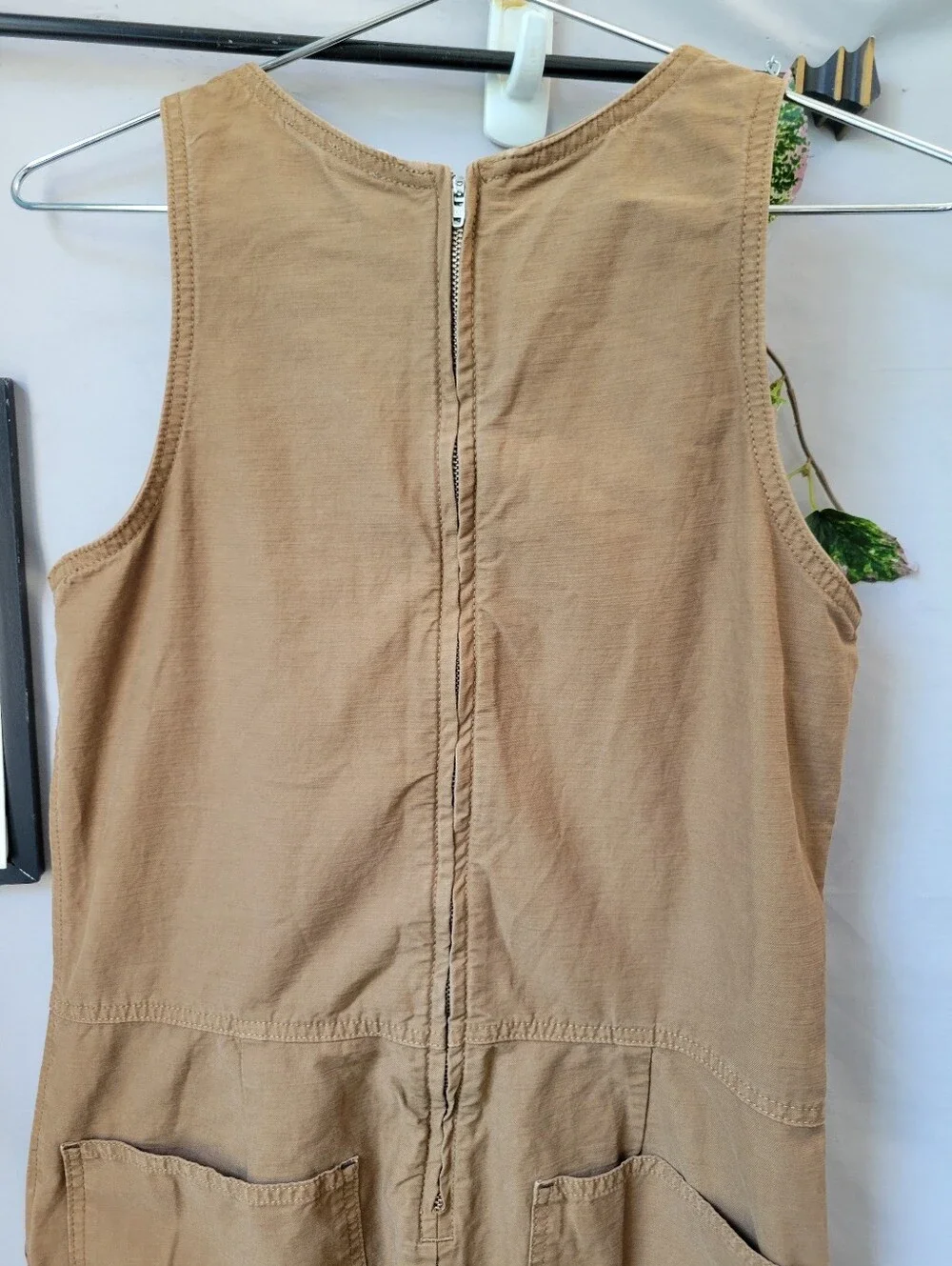 Everlane Fatigue Organic Cotton Barrel Leg Jumpsuit Brown 2